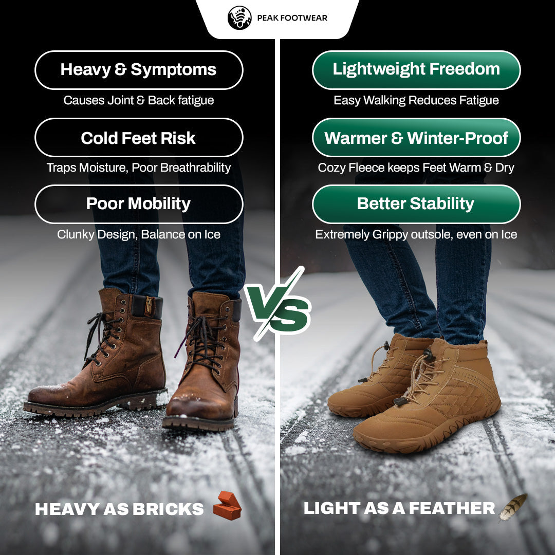 IceStride Pro – Non-Slip &amp; Waterproof Winter Barefoot Shoes (Unisex)